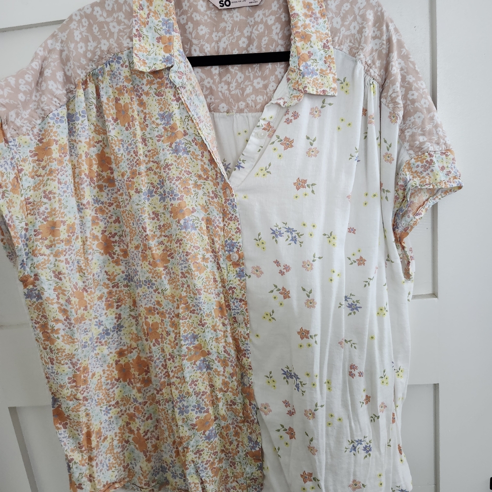 Floral Button-Up Blouse